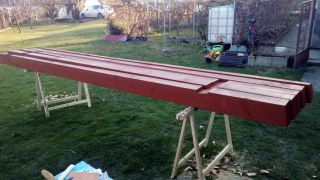 (07) Březen - Příprava střesních trámů úložné boudy pro 1. stanoviště